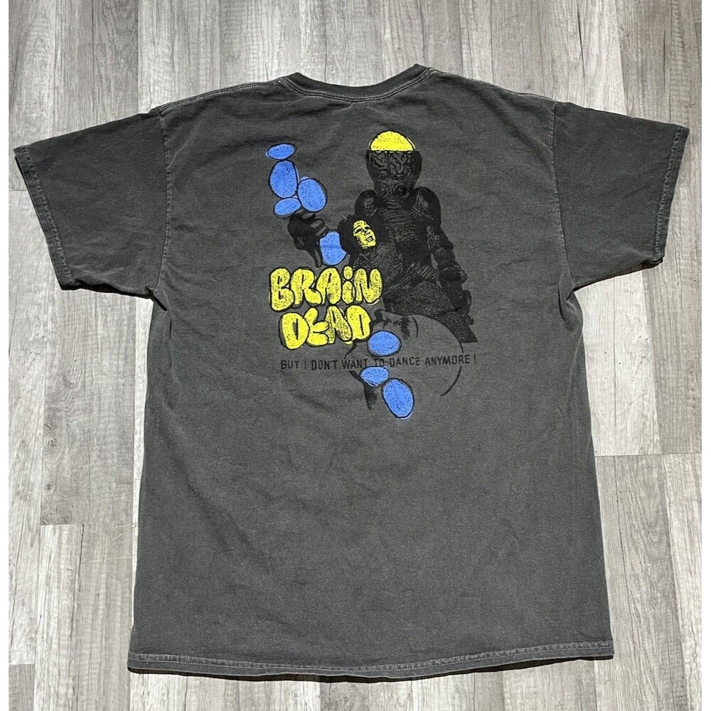 Brain Dead “Don't Want To Dance” Invasion Graphic T-Shirt Gray Size Medium